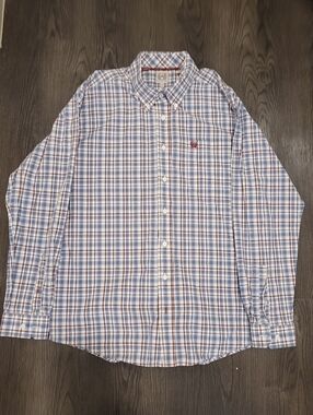 Cinch Men's Plaid Button Down Western Performance Shirt Size Medium Rodeo